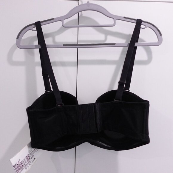 NWOT Wacoal Red Carpet Full Figure Underwire Strapless Bra Black Sz 32DD 854119 - Picture 2 of 8